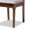 Set of 4 Cherese Fabric Upholstered Wood Dining Chairs Gray/Walnut - Baxton Studio - 3 of 4