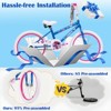 SKONYON 20" Kids Bike Bicycle Ideal for Girls Aged 5-12 Playful Design - 3 of 4