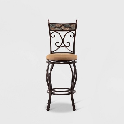 29" Industries Beau Swivel Barstool Black/Gold - Boraam