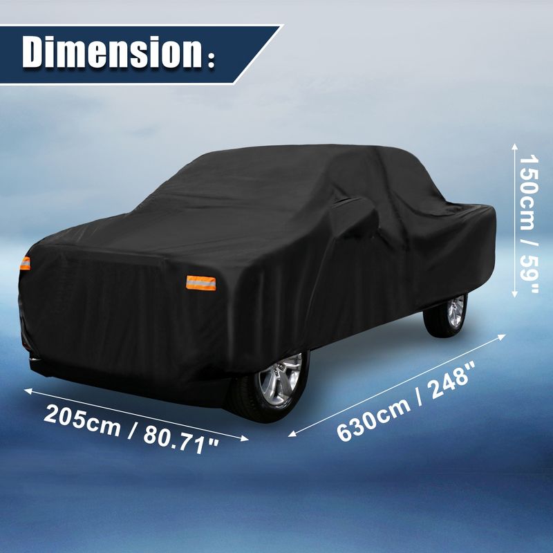 Unique Bargains Pickup Truck Cover for Ford F150 Crew Cab Pickup 4 Door 6.5 Feet Bed 2004-2021 Sun Rain Dust Wind Snow Protection, 4 of 6