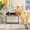 Tangkula Elevated Dog Bowls 3 Adjustable Heights with 2 Stainless Steel Food Water Bowls - 3 of 4