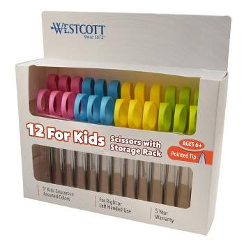 Fiskars 5 Kid Scissors Left-Handed Pointed-Tip, 2 Pack - Assorted color