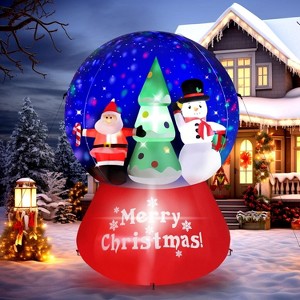 VINGLI 6ft Tall Christmas Snow Ball Inflatable, with Secure Stakes Storage Bag, Electric Blower Fan for Indoor Outdoor Garden Decor - 1 of 4