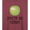 Women's - Instant Message - You're So Rotten Lightweight French Terry Wide Neck Long Sleeve Graphic Shirt - 2 of 4