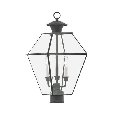 Livex Lighting Westover 3 - Light Post Light in  Charcoal