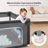 GOTGELIF 74"x50" 4-Panel Baby Playpen Spacious & Secure Portable Playard - 2 of 4
