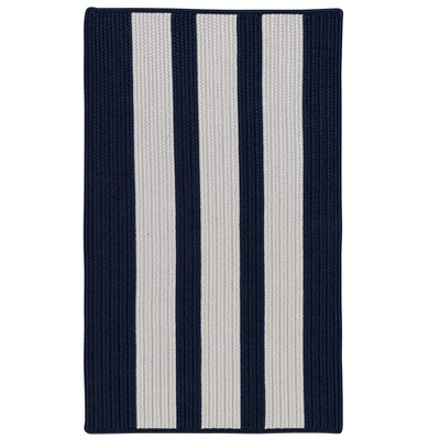 Colonial Mills Everglades Vertical Stripe - Navy Pier 4 Ft x6 Ft Rectangle Rug Indoor/Outdoor 100% Polypropylene