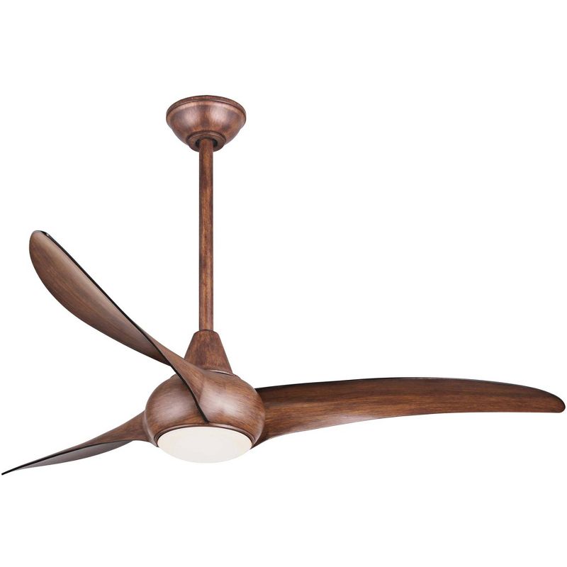 52" Minka Aire Light Wave Distressed Koa Indoor Ceiling Fan Handheld Remote Control for Living Room Bedroom Kitchen Dining, 1 of 8