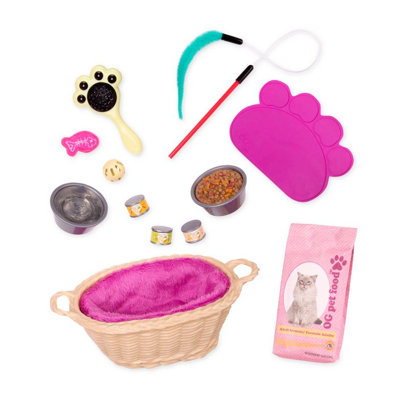 Our Generation Cat Pet Plush Care Accessory Set for 18&#34; Dolls, 1 of 6