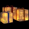 vidaXL Lighted Christmas Box Set of 3 White, Red, Gold, Blue - 3 of 4