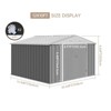 Outdoor Storage Shed with Updated Frame Structure & Lockable Door, Waterproof Practical Garden Patio Lawn Poolside Metal Tool Shed - 2 of 4
