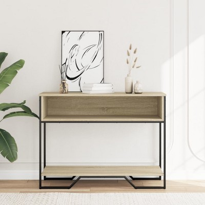 Clihome Modern Warm Spacious Sonoma  Console Table for Entryway, Sturdy Capacity Hallway Table