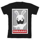 Rabbids Bwaaaah! Frame Boy's Black T-shirt