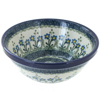 Blue Rose Polish Pottery Blue Posy Cereal/Soup Bowl