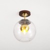 Clyenne 10" Flush Mount - FLU4102 - Dark Walnut/Brass - Safavieh - 4 of 4