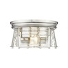 Cape Harbor 2-Light Flushmount Ceiling Light - Bronze Steel, Dimmable, Damp Rated, 12" - 4 of 4