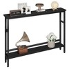 Jojoka 5.9" Narrow Sofa Table, 2 Tier Skinny Console Table with Adjustable Shelf, Slim Behind Couch Table for Living Room, - 2 of 4