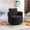 GDFStudio Roxanne Swivel Chenille Upholstered Wood and Steel Accent Chair - 3 of 4
