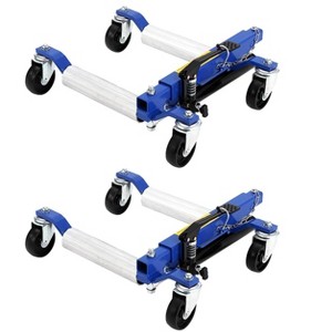 Car Wheel Jack, Wheel Jack Set - 2-Piece Metal Removable Hydraulic 1500Lb, 12 Inch Wheel Alignment Jack with Foot Pedal/4'' Casters for Tire Repair - 1 of 4