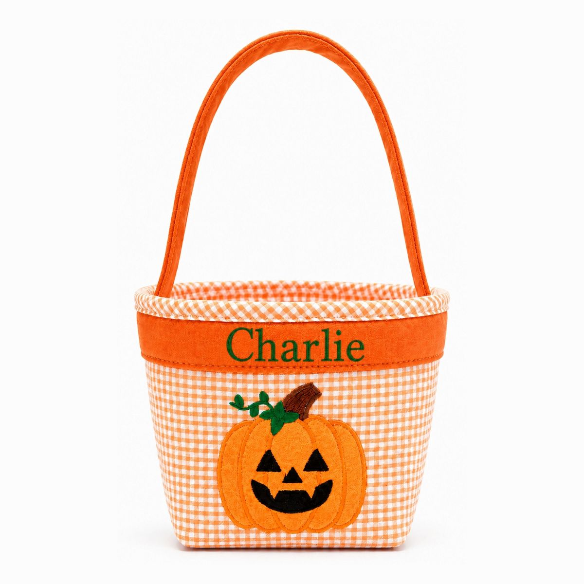 Bits & Bows Unisex Petite Pumpkin Halloween Tote, Orange
