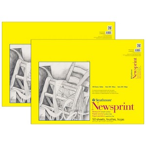 Strathmore 300 Series Newsprint Pad, Tape Binding, 50 Sheet, 18x24 inch, Pack of 2 - 1 of 2