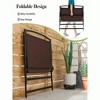 43“Folding Outdoor Garden Bench 2-Person Patio Bench with Backrest and Armrests - 3 of 4