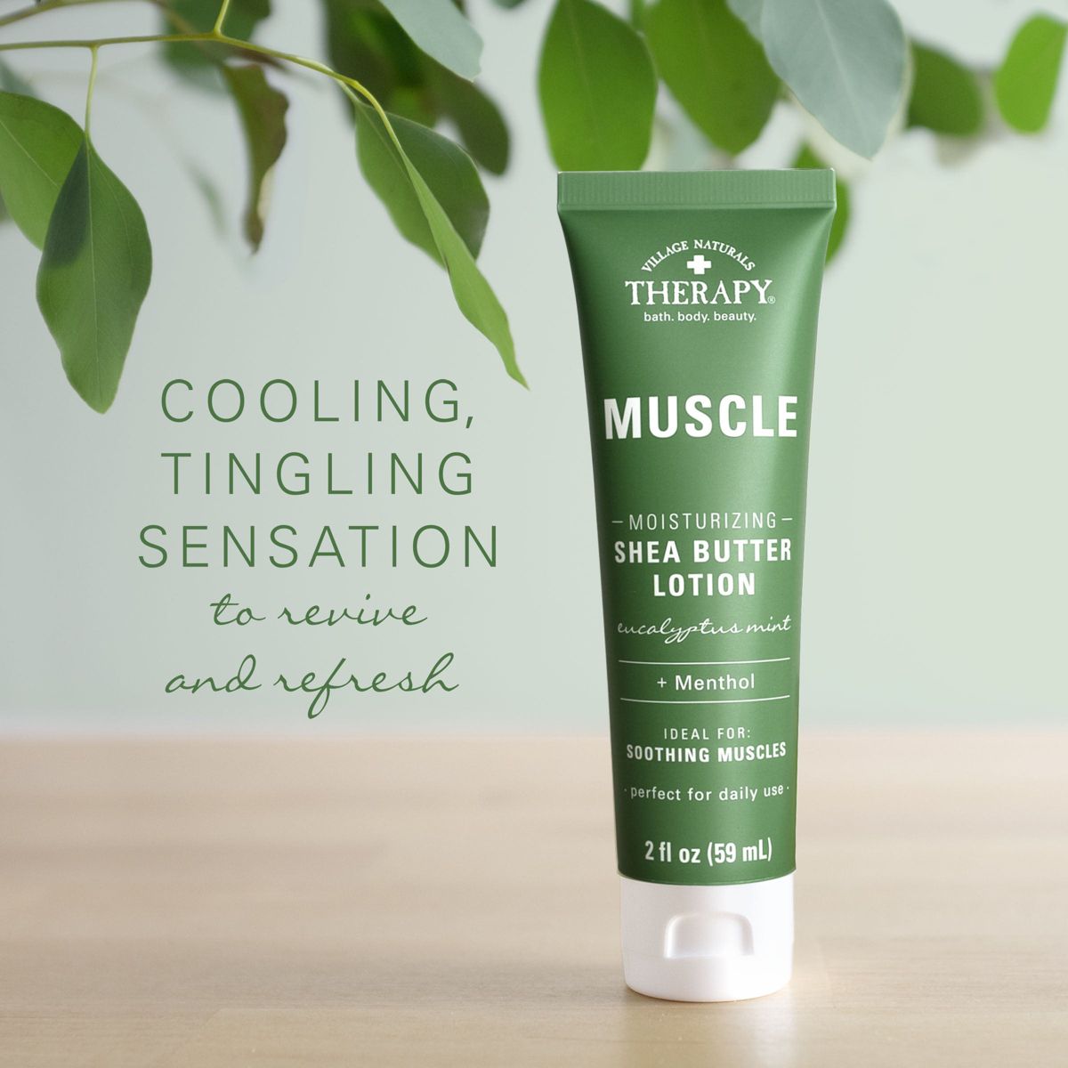 Village Naturals Therapy Muscle Moisturizing Shea Butter Lotion, Eucalyptus Mint Scent - thumbnail 10