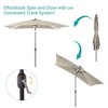 Sonkuki 6×9FT LED Rectangular Patio Umbrella w/Solar Lights, Push Button Tilt and Crank Handle - 4 of 4