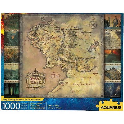 NMR Distribution Lord of the Rings Map 1000 Piece Jigsaw Puzzle