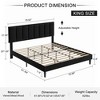 VECELO Upholstered Bed Frame with Adjustable Headboard, Heavy-Duty Platform Bed with Strong Wood Slat Support, No Box Spring Needed - 3 of 4