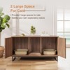 Double Room Large Cat Cabinet, Litter Box Furniture Hidden with Scratch Pad - 4 of 4