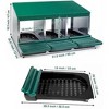 Chicken Nesting Boxes for Chickens, 3 Compartment Metal Roll Out Nesting Box for Chicken Coop,Rollout Egg Collection - 3 of 4