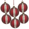 Syemin Decorative Objects Christmas Ball Ornaments Glass Decorative Hanging Ball Christmas Tree Ornaments Set of 6, Red, 3.9"*3.9"*3.9" - 2 of 4