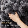 Fluffy Faux Fur Throw Blanket Fuzzy Soft Bubble Blanket for Couch Bed Sofa Chair Faux Fur Decor Gifts for Home Bedroom Living Room Thick Warm Furry Co - 3 of 4