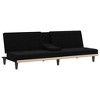 vidaXL Sofa Bed Black Polyester Large - 4 of 4