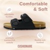 CUSHIONAIRE Lane Cork Footbed Sandals for Women –Comfortable Double Buckle Slip-On with Genuine Suede Footbed & Arch Support Slides for Women Footwear - 4 of 4