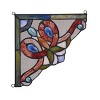 Chloe Lighting Victorie Victorian Tiffany-Glass Window Panel 8`` Wide - 3 of 4