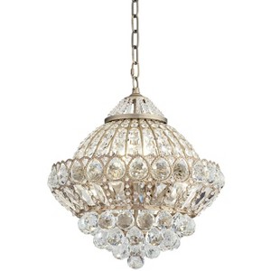 Vienna Full Spectrum Wallingford Antique Brass Chandelier 16" Wide French Crystal Glass 6-Light Fixture for Dining Room House Kitchen Island Entryway - 1 of 4