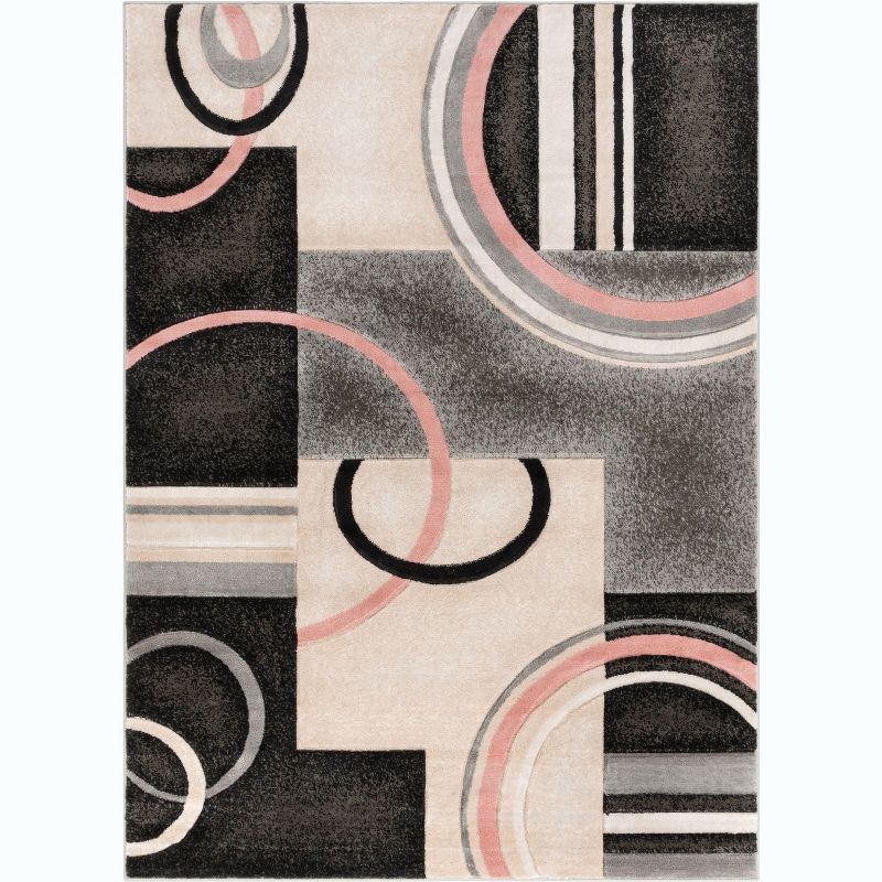 Well Woven Belli Modern Geometric Dots Boxes Area Rug, 1 of 10