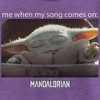 Girl's Star Wars: The Mandalorian Grogu Me When My Song Comes On Meme T-Shirt - 2 of 4