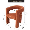 Acekool Contemporary Boucle Chair - Textured Upholstery with Curved Backrest (Multiple Colors) - 2 of 4