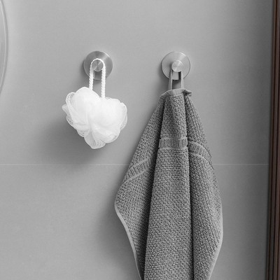 Brushed Nickel 24-Inch Metal Bath Hardware Set with Towel Ring and Hooks