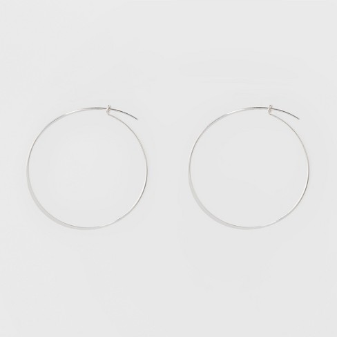 Thin Medium Hoop Earrings - A New Day™ Gold