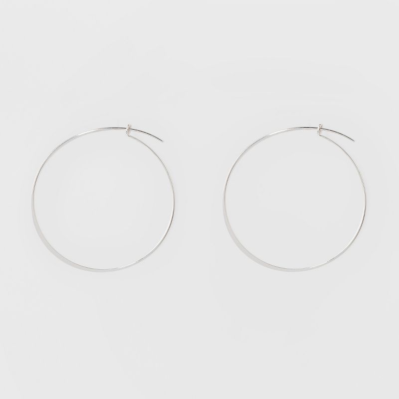 Thin Medium Hoop Earrings - A New Day&#8482;, 1 of 5