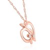 Pompeii3 Solitaire Diamond Heart Pendant 14K Gold With 18" Chain - 2 of 3