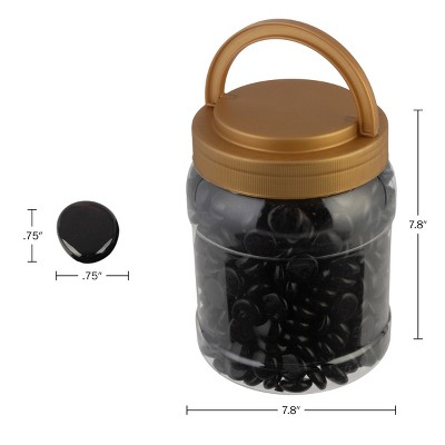 Midnight Black Tempered Glass Fire Pit Rocks, 10lb