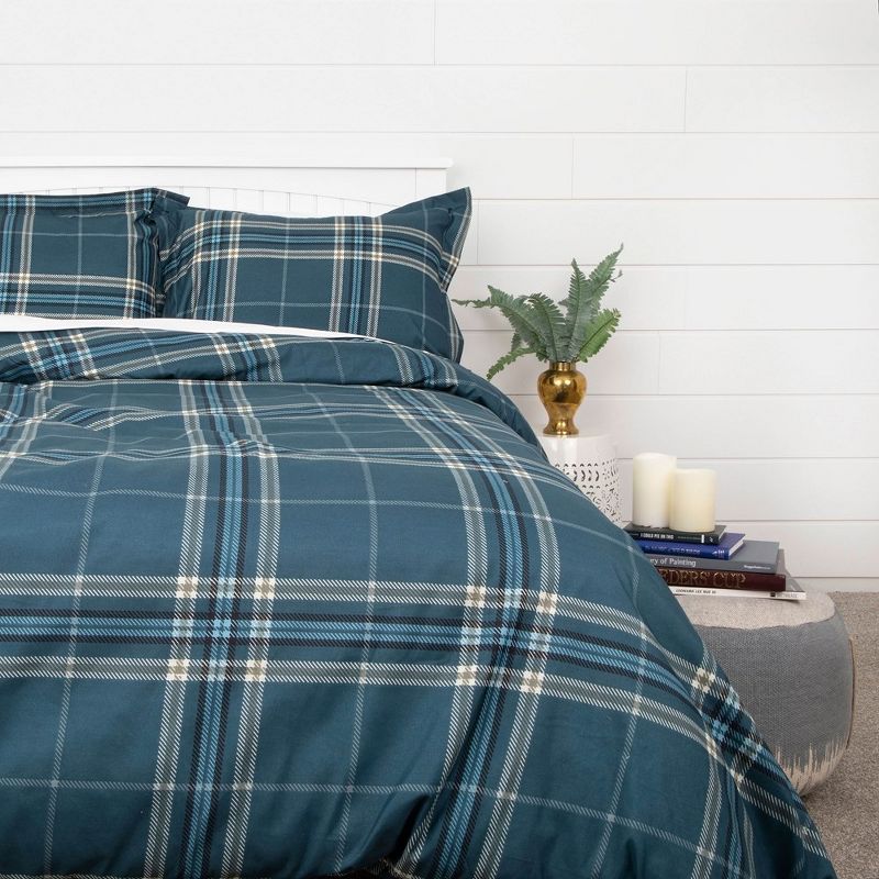 Southshore Fine Living Vilano Plaid Oversized Down Alternative Comforter Set, 4 of 8