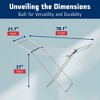 Leifheit Siena 180 Lightweight Foldable Clothes Drying Rack with 59 ft. Drying Space and Portable Indoor or Outdoor Use, Silver - 4 of 4