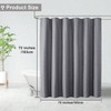 Berry Grey Waffle Shower Curtain, 3D Textured Water Resistant Bath Decor, 72x72 Inches - 2 of 4