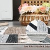 2x6 FT Vintage Patchwork Runner Rug,Washable Grey Non-Slip Geometric Carpet, Stain-Resistant Indigenous Soft Low-Pile Foldable Floor Mat - 3 of 4